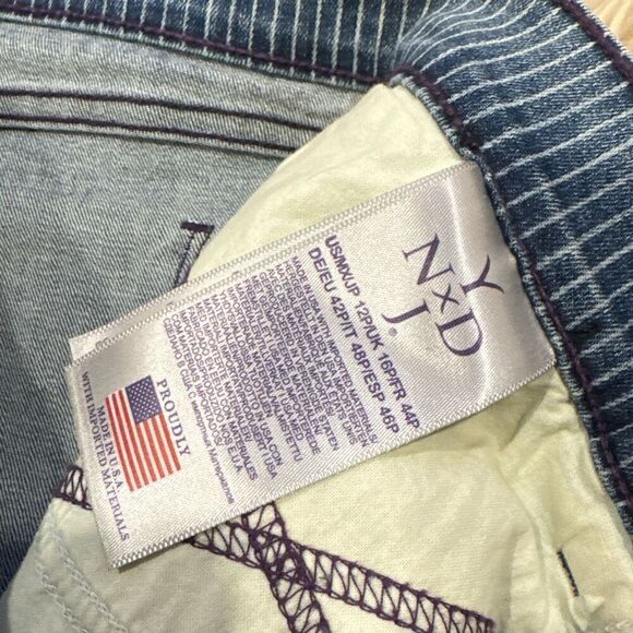 NWT NYDJ pinstripe engineer Jeans size 12 petite - Picture 3 of 6